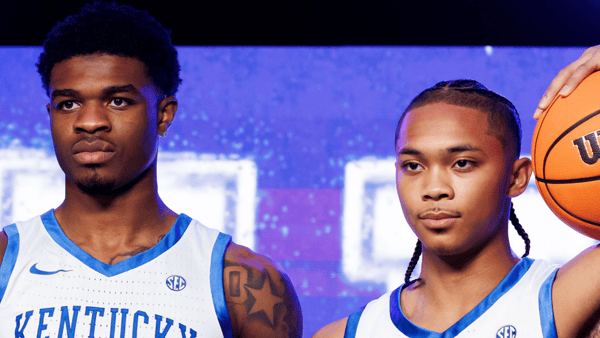 Otega Oweh and Jaland Lowe named preseason candidates for the Naismith Trophy Men’s Player of the Year (Photo via UK Athletics)